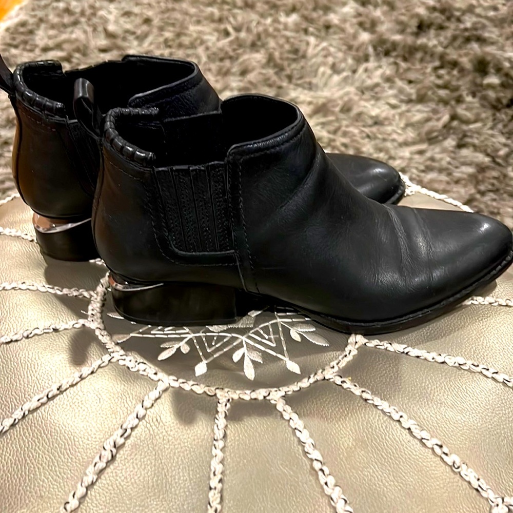 Alexander Wang black ankle boots.